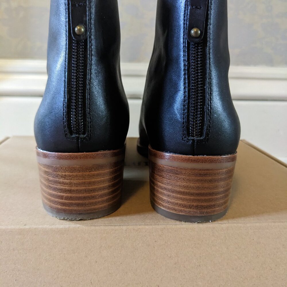 Soludos Venetian Bootie Sz 9 Black Leather - Picture 4 of 7